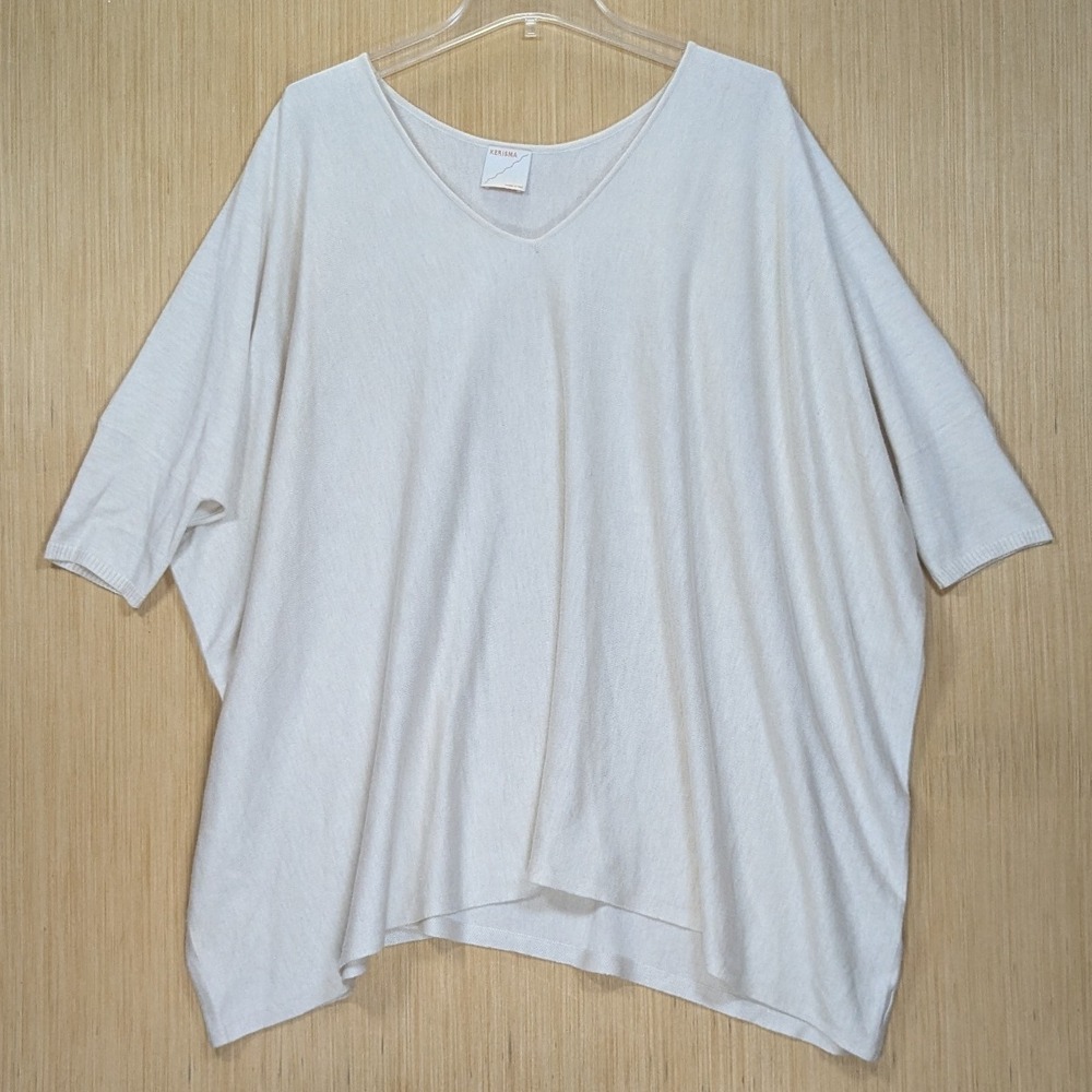 Kerisma Knit Top Oversized Casual‎ Comfy Lagenlook Neutral Wool Blend Women O/S